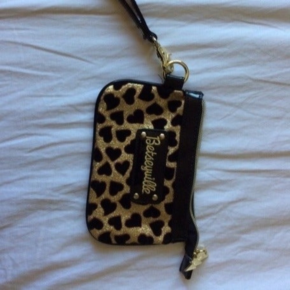 Betsey Johnson heart Wristlet